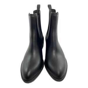 Jeffrey Campbell Havana Leaf Forecast Chelsea Black Matte Size 8  Rain Booties.
